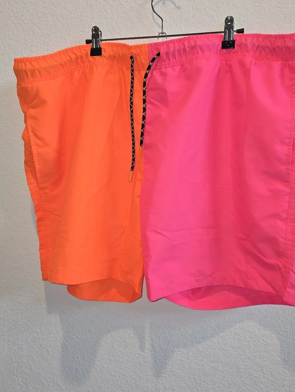 New Neon Orange & Hot Pink Swim Shorts - Dual Colors XXL